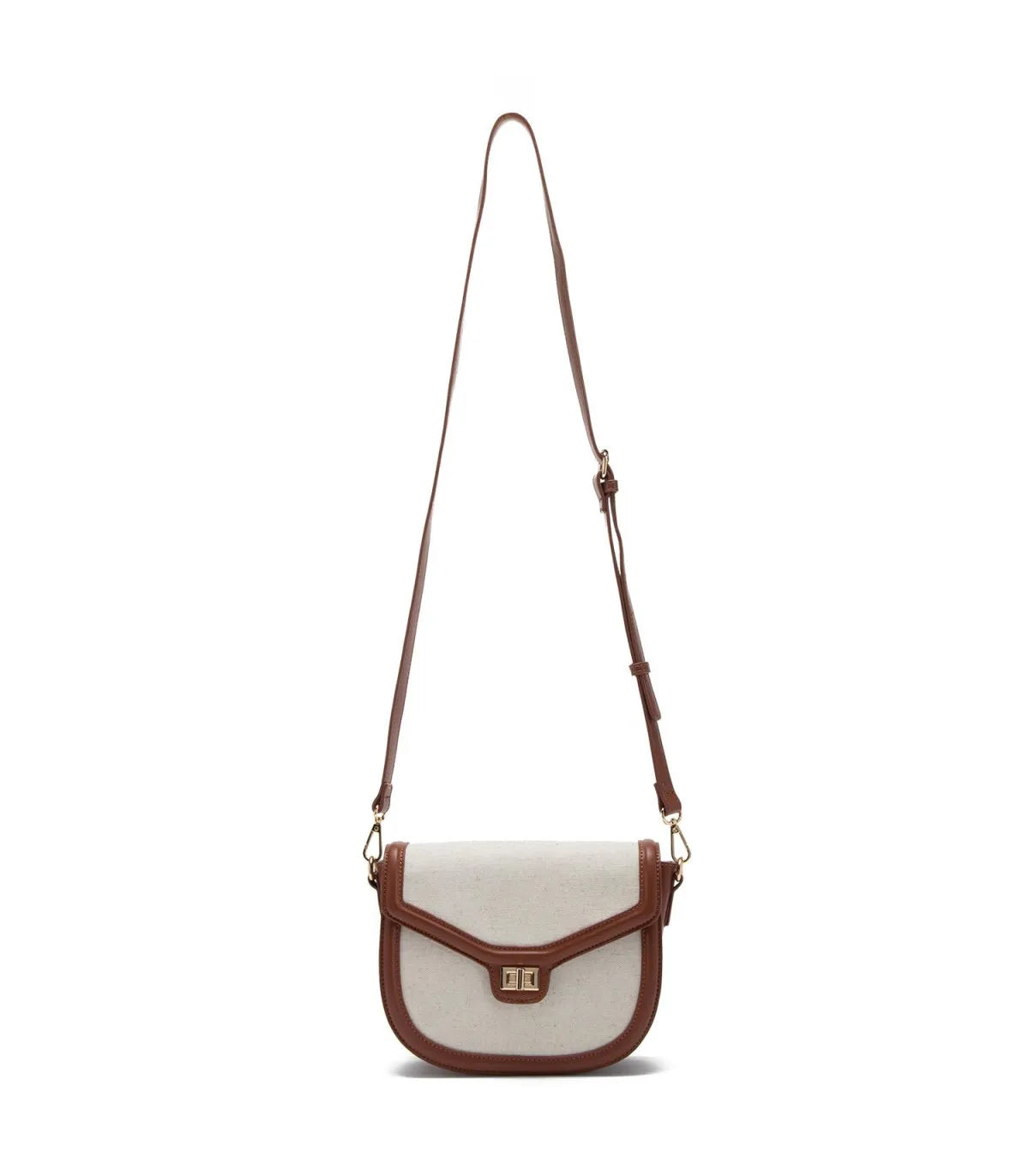 Cartera Mujer Bandolera Grande Off White Tostado