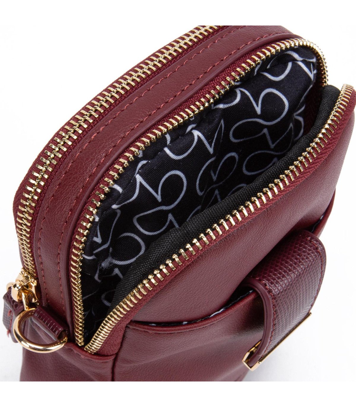 Cartera Mujer Bandolera Pequeña Burdeo