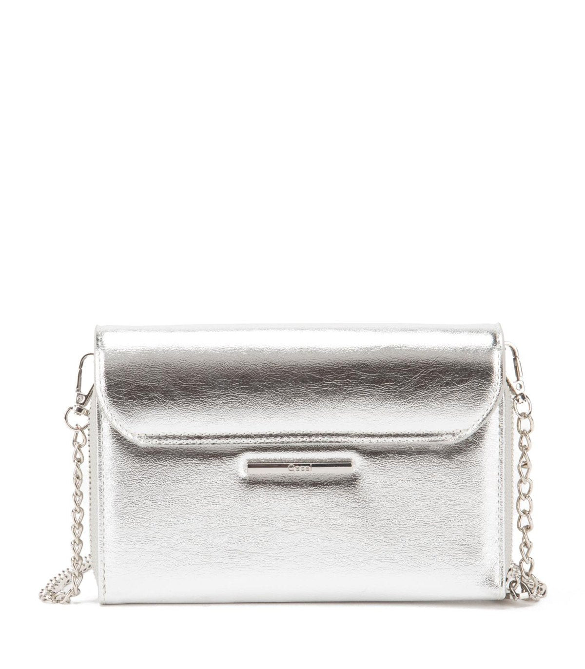 Cartera Mujer Clutch Plateado