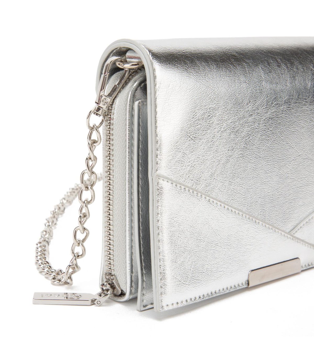 Cartera Mujer Clutch Plateado