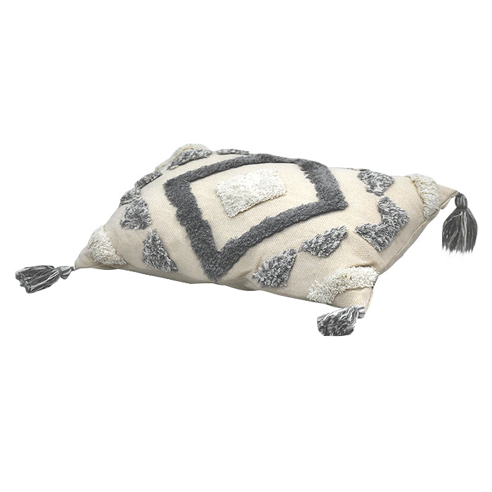 Cojín c/ Relleno Rectangular Gris