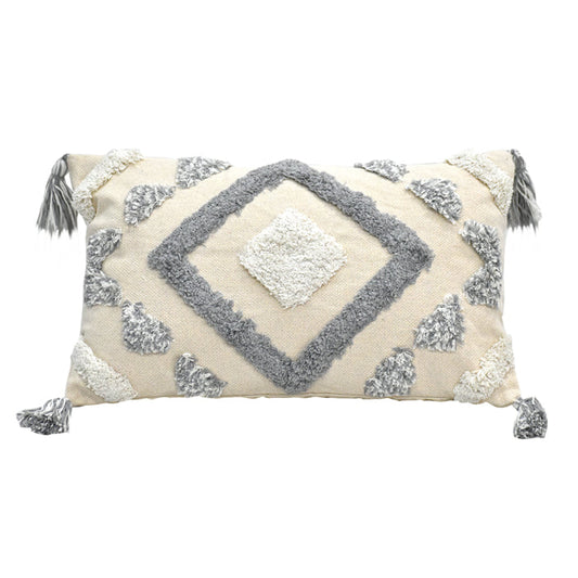 Cojín c/ Relleno Rectangular Gris