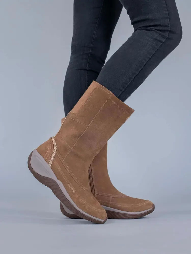 Bota Mujer Cuero Spinal Rug Boot Café Claro