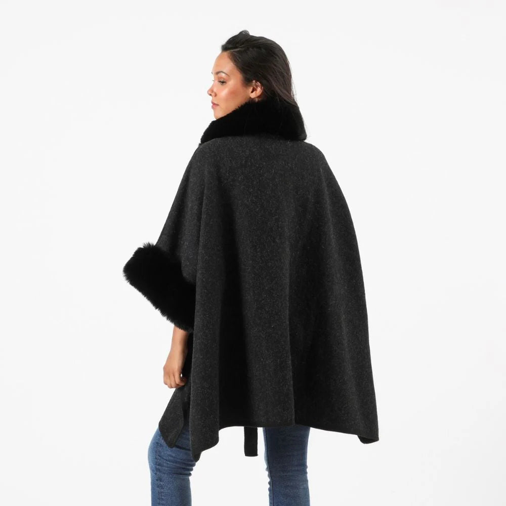 Poncho Mujer Mirna Negro