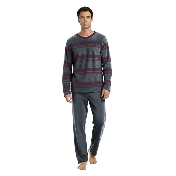 Pijama Hombre Invierno Micropolar C1 Rojo