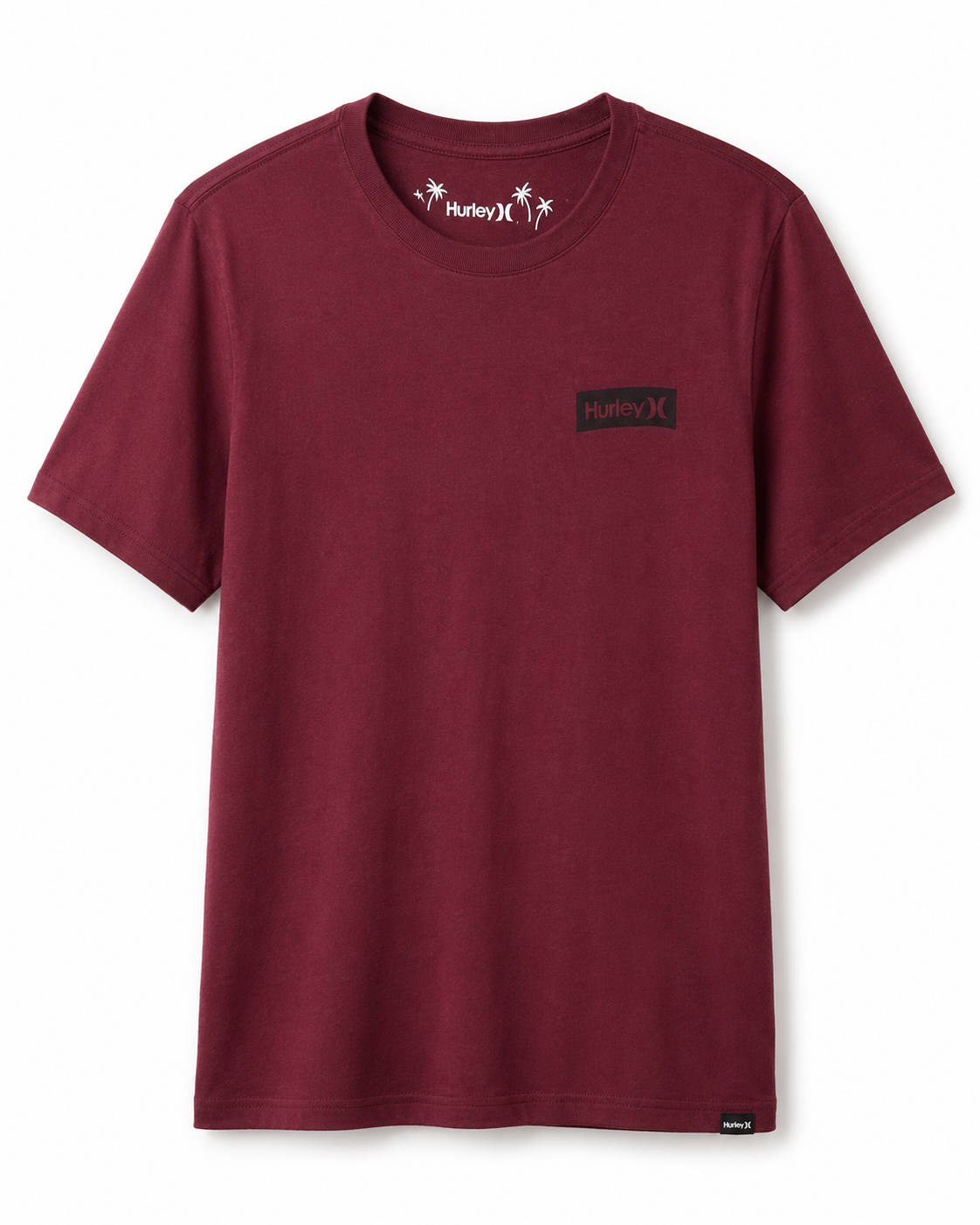 Polera Hombre Logo Burdeo
