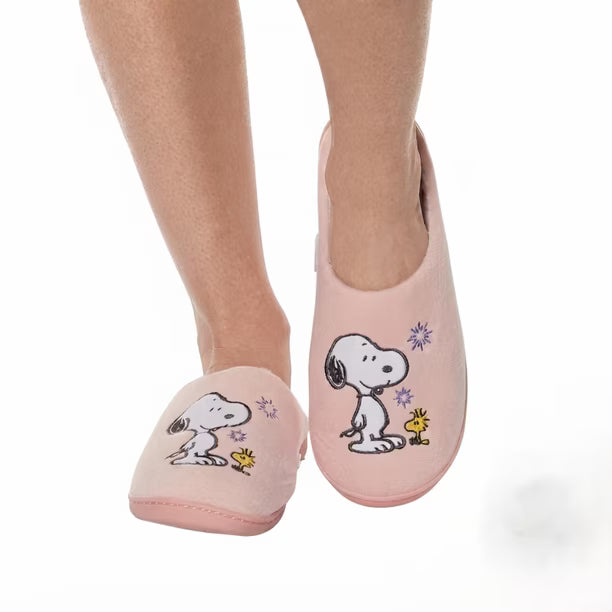 Pantufla Mujer Slipers Snoopy Coral