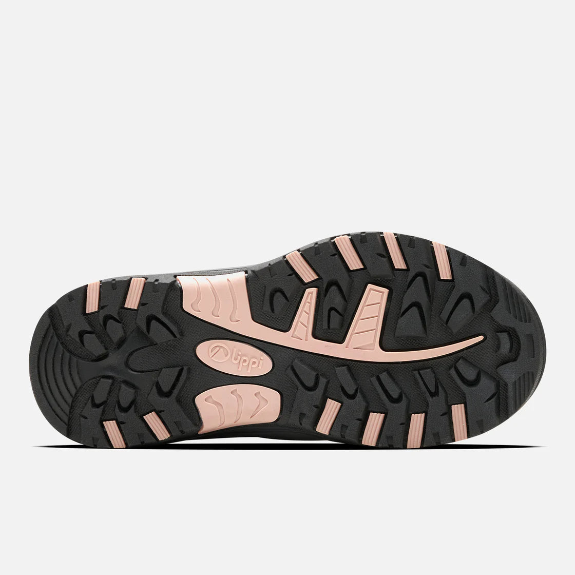Botín Niño Puelo CS HI Velcro Gris Medio Rojo Oscuro Lippi