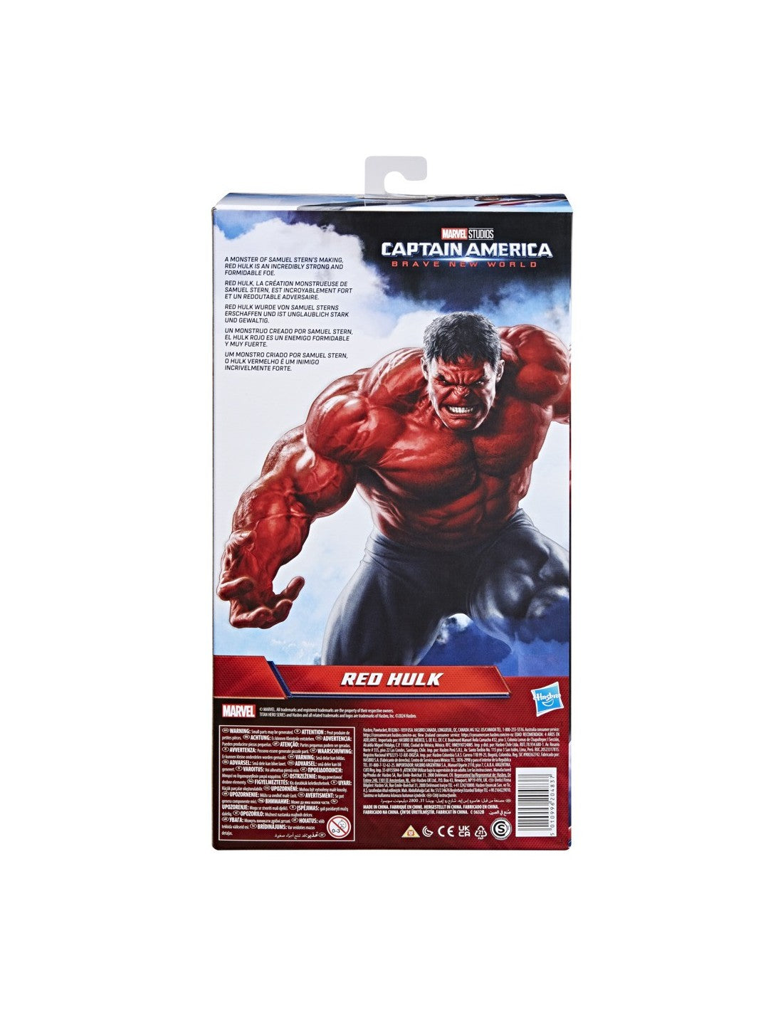 Figura De Acción Marvel Titan Hero Series Capitán América Brave New World Hulk Rojo