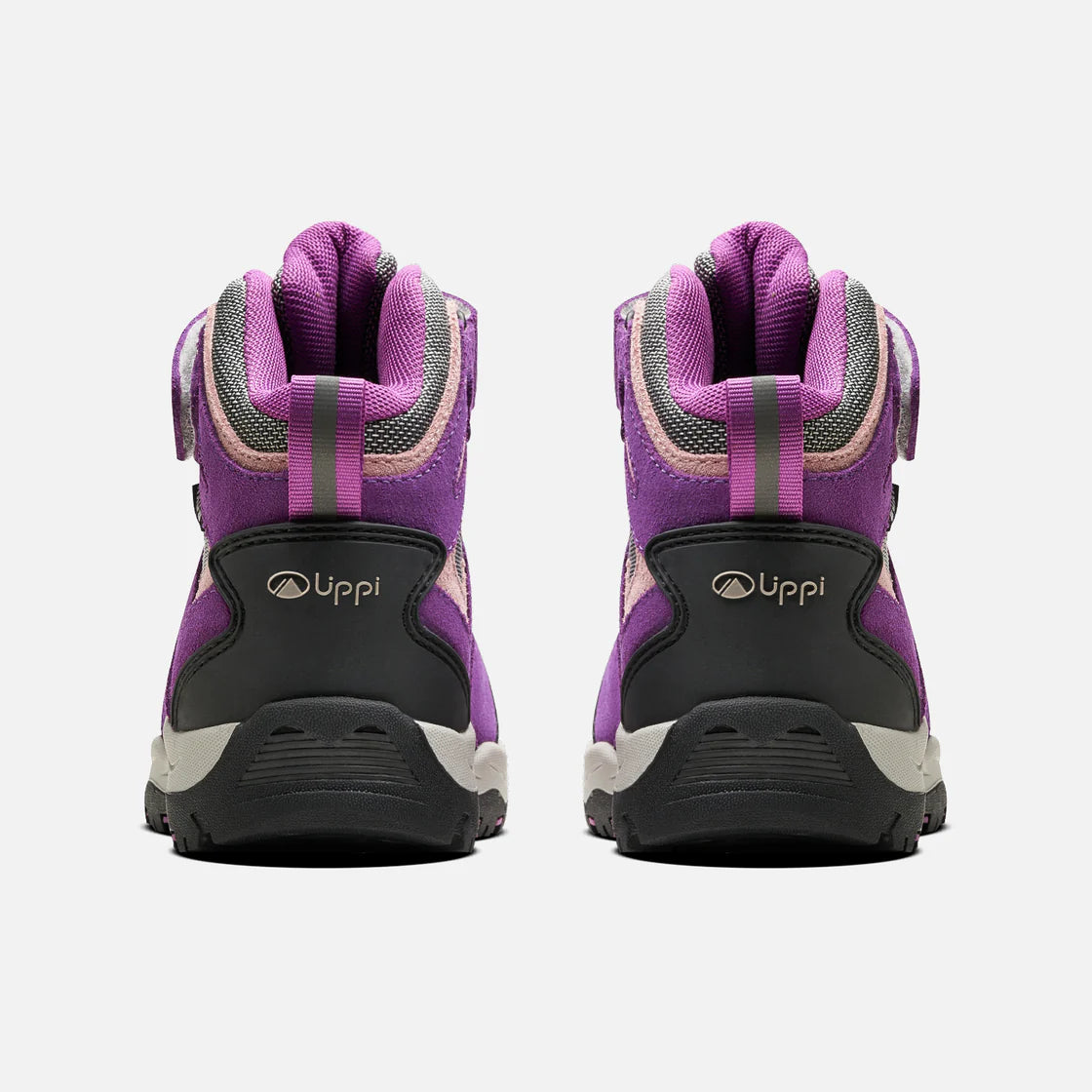Botín Niña Puelo CS HI Velcro Morado Gris Claro Lippi