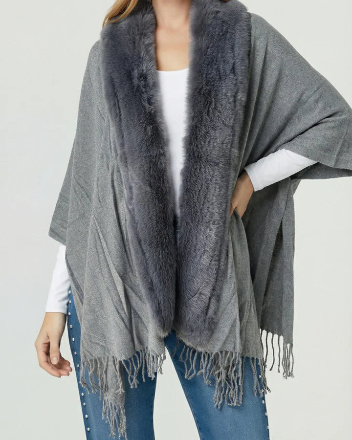 Poncho Mujer Verónica Gris