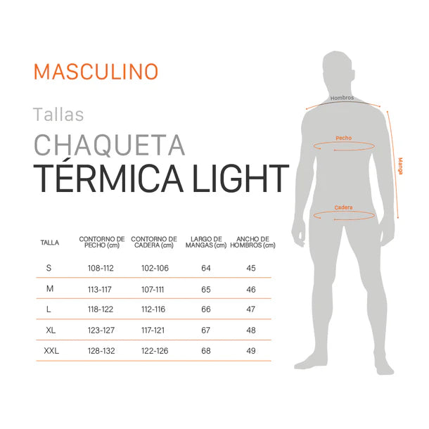 Parka Hombre Termica Light Temis Negro