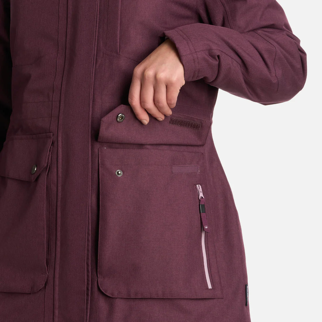 Chaqueta Mujer Roble B-Dry Hoody Jacket Melange Vino