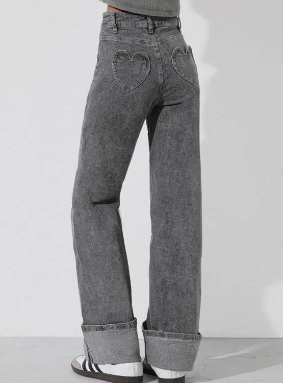 pantalón-mujer-algodón-wideleg-gris-tiro-alto-corazón-