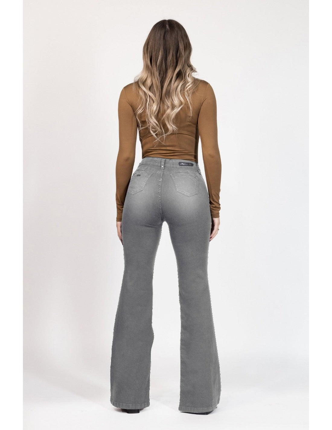 Jeans Mujer Palazzo 3954-02 Gris
