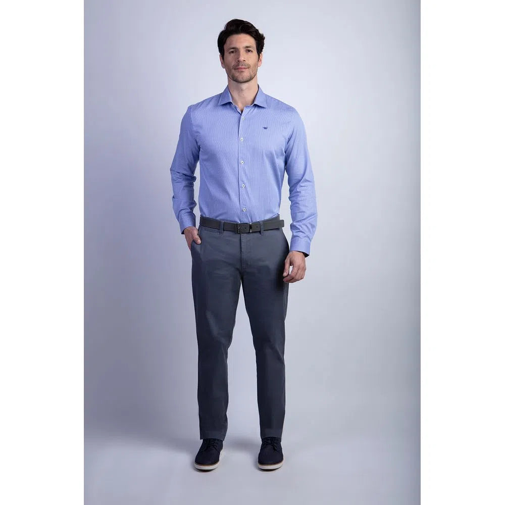 Camisa Hombre Smart Casual Boston Ferouch Azul