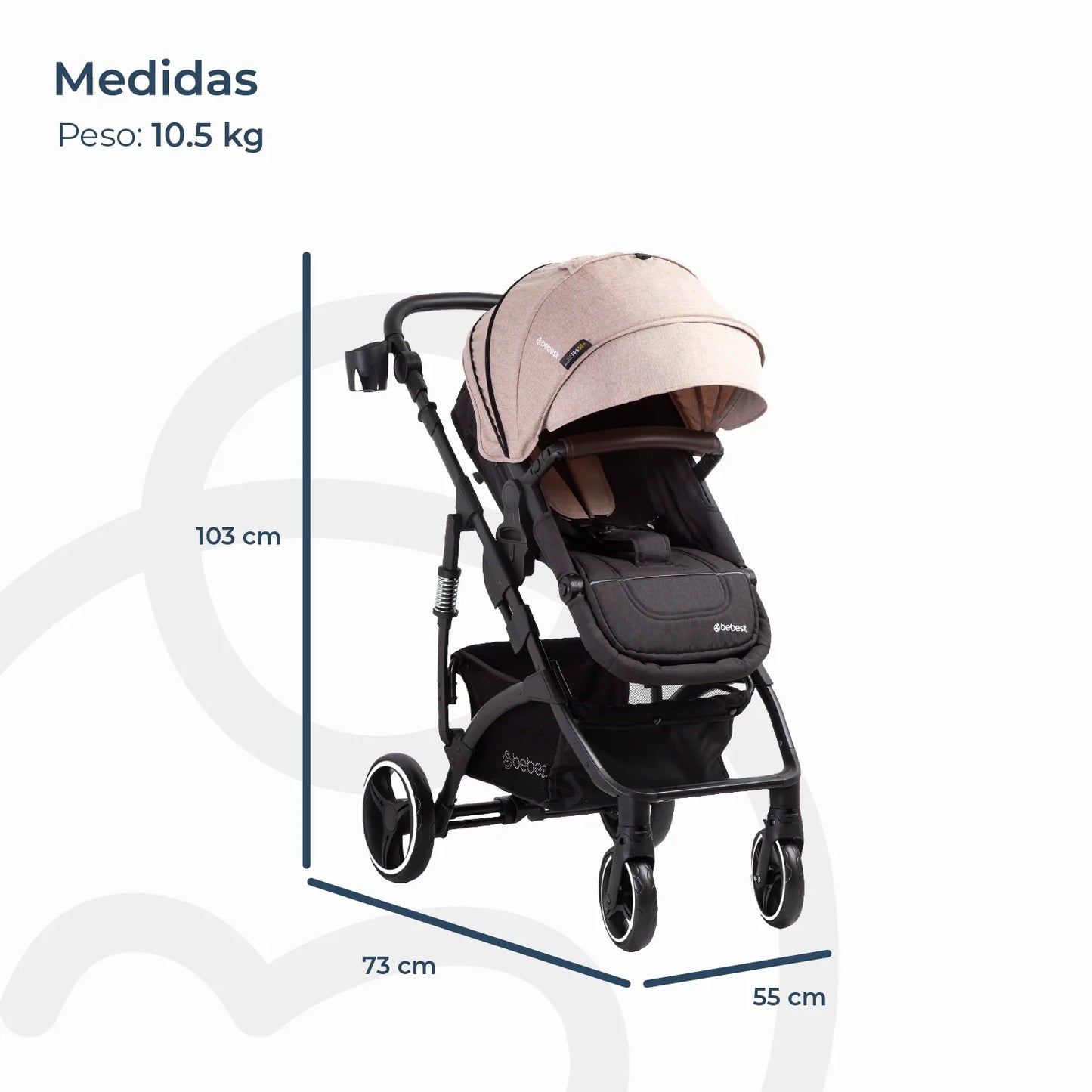 Coche Cuna Travel System Explorer LX Camel