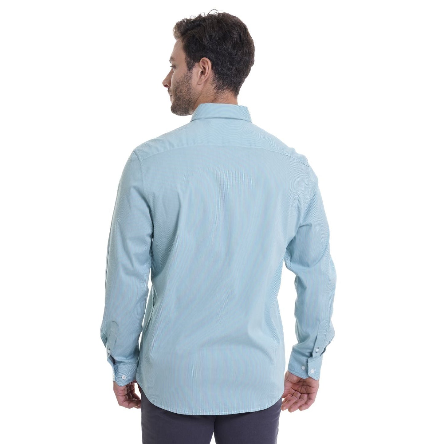 camisa-hombre-bronx-micro-cuadro-regular-fit-verde-petroleo