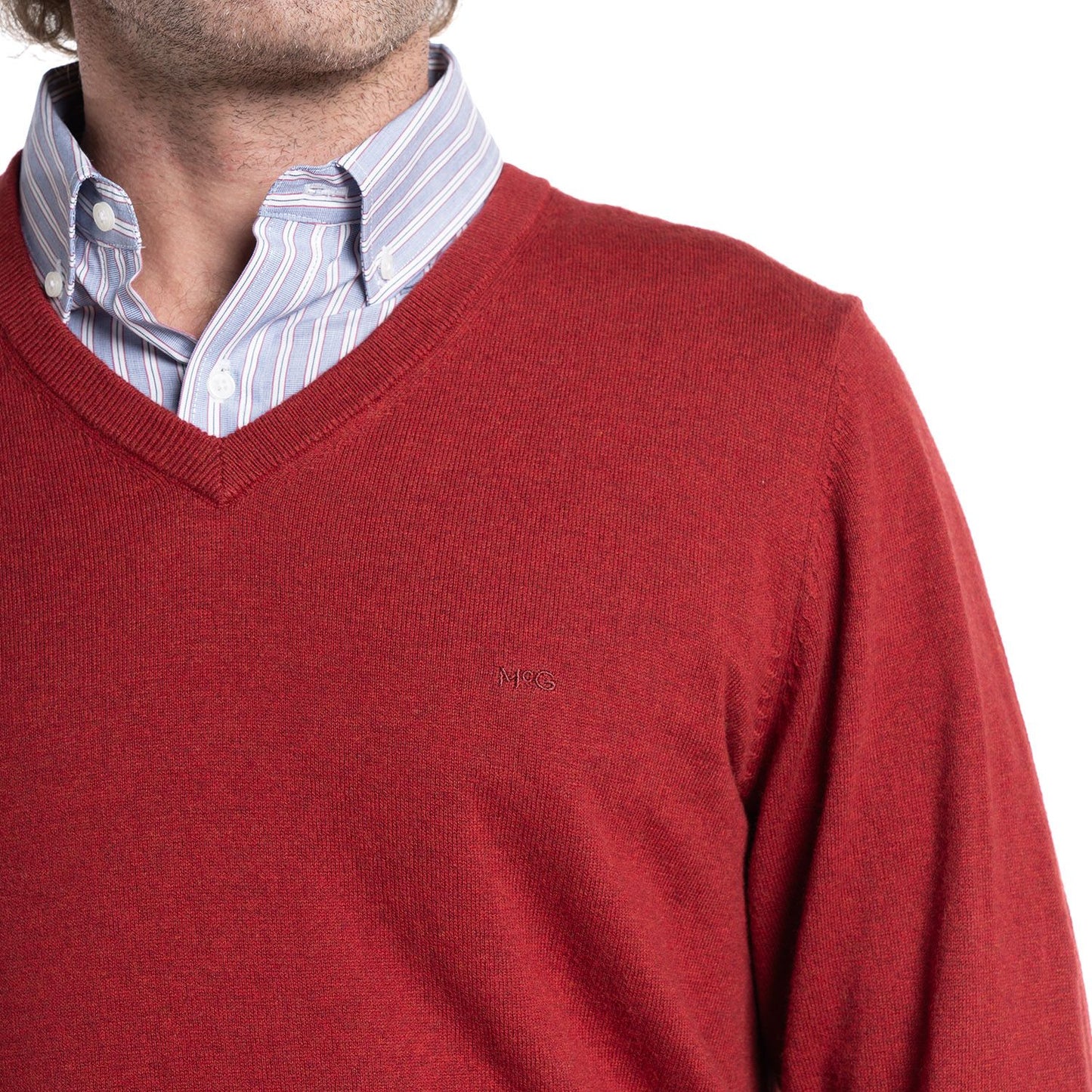 sweater-hombre-midtown-v-neck-rojo