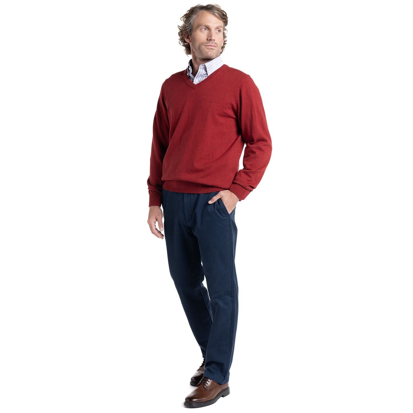 sweater-hombre-midtown-v-neck-rojo