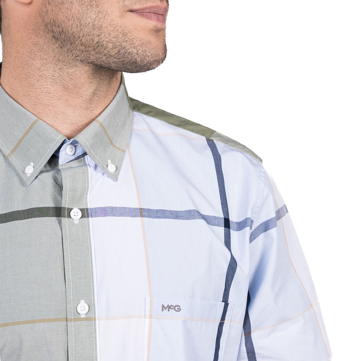 Camisa Hombre Queens Escocesa Regular Fit Verde Musgo