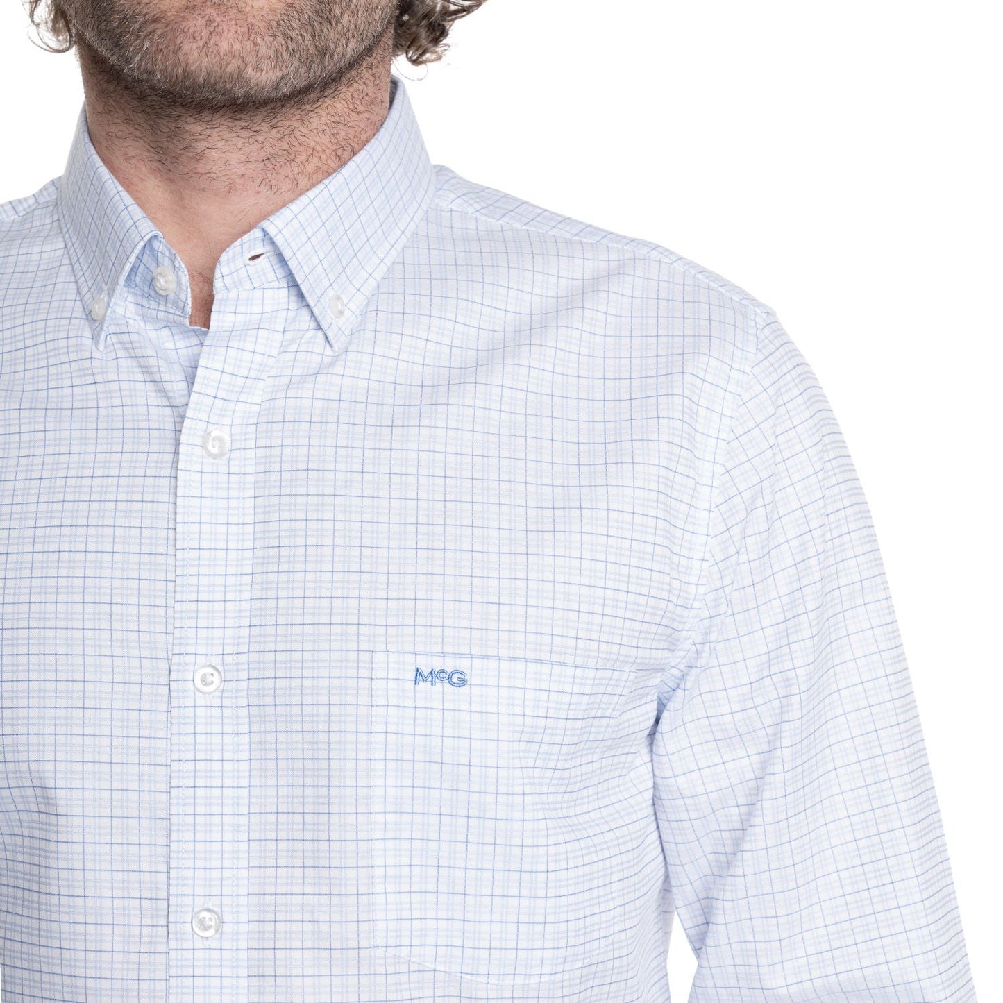 camisa-hombre-manga-larga-smart-cuadros-wall-street-blanca