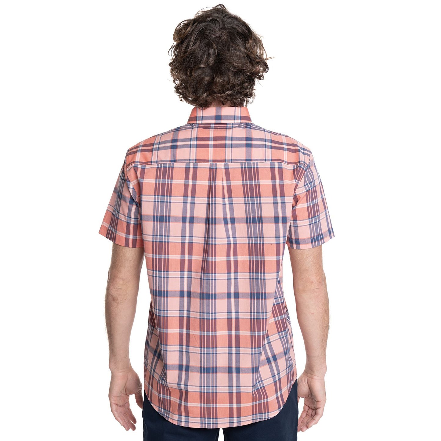 camisa-hombre-manga-corta-escocesa-radio-city-coral