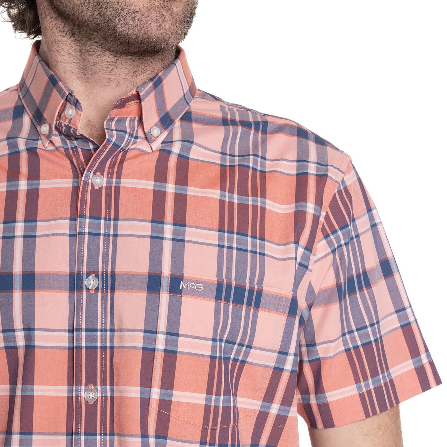 camisa-hombre-manga-corta-escocesa-radio-city-coral