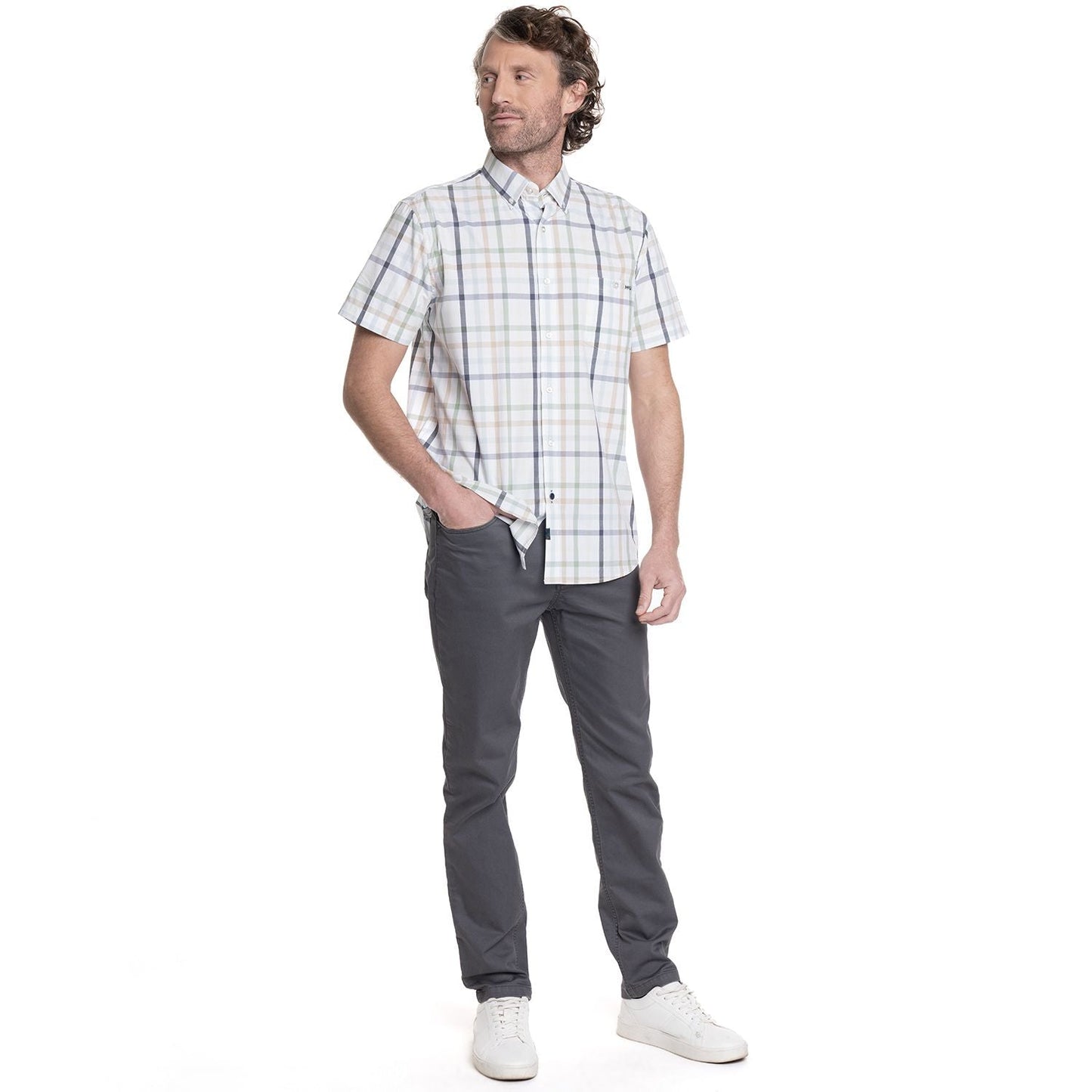 camisa-hombre-manga-corta-escocesa-apollo-verde-manzana