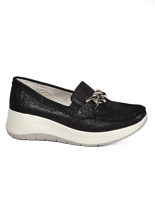 Mocasín Mujer Cuero Darice Negro