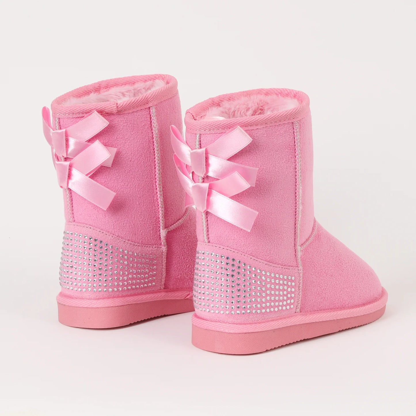 Bota Chiporro Niña Princesas Cintas Rosado