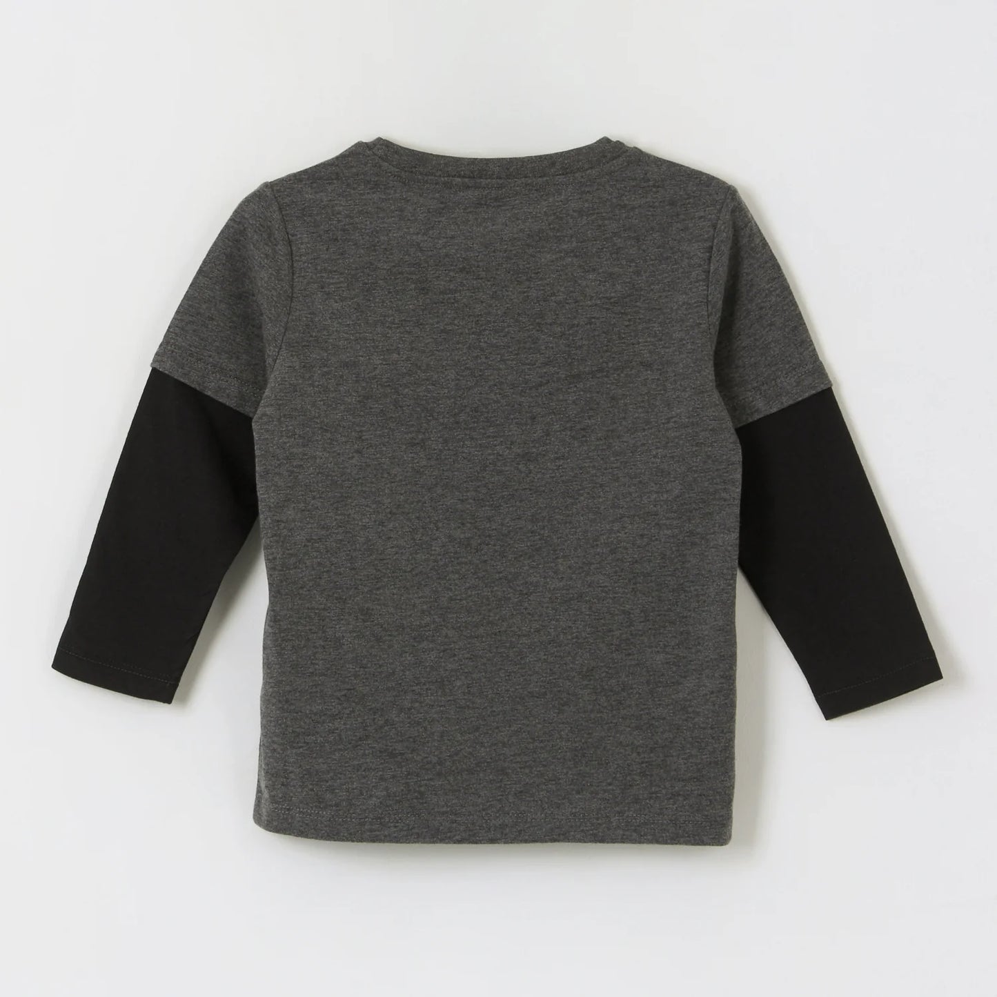 Polera Niño Doble Manga Team Spidey Gris