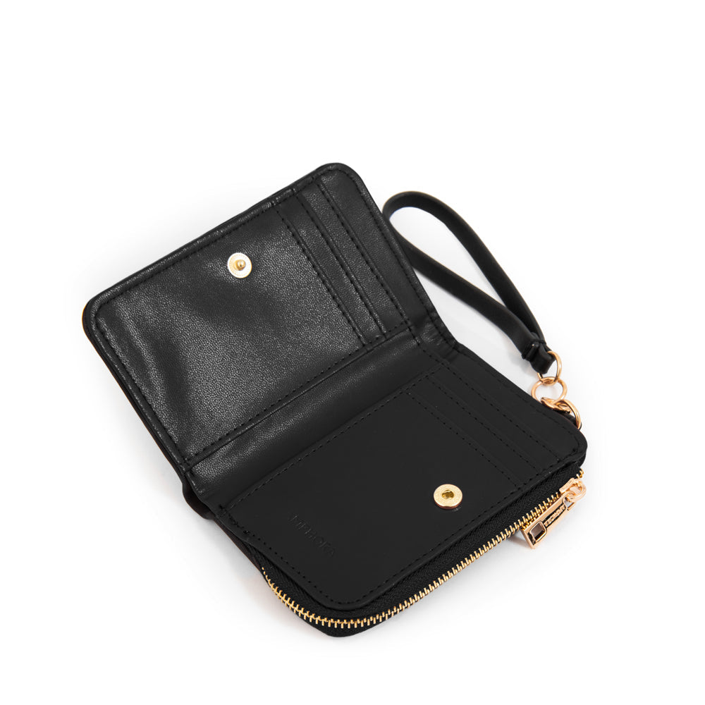 Billetera Mujer Simple Samay Pequeña Negro