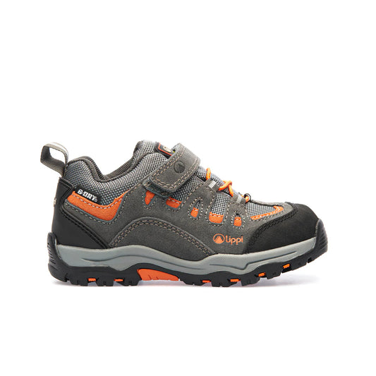 Zapato Niño Puelo CS Low Velcro Gris Naranjo Lippi