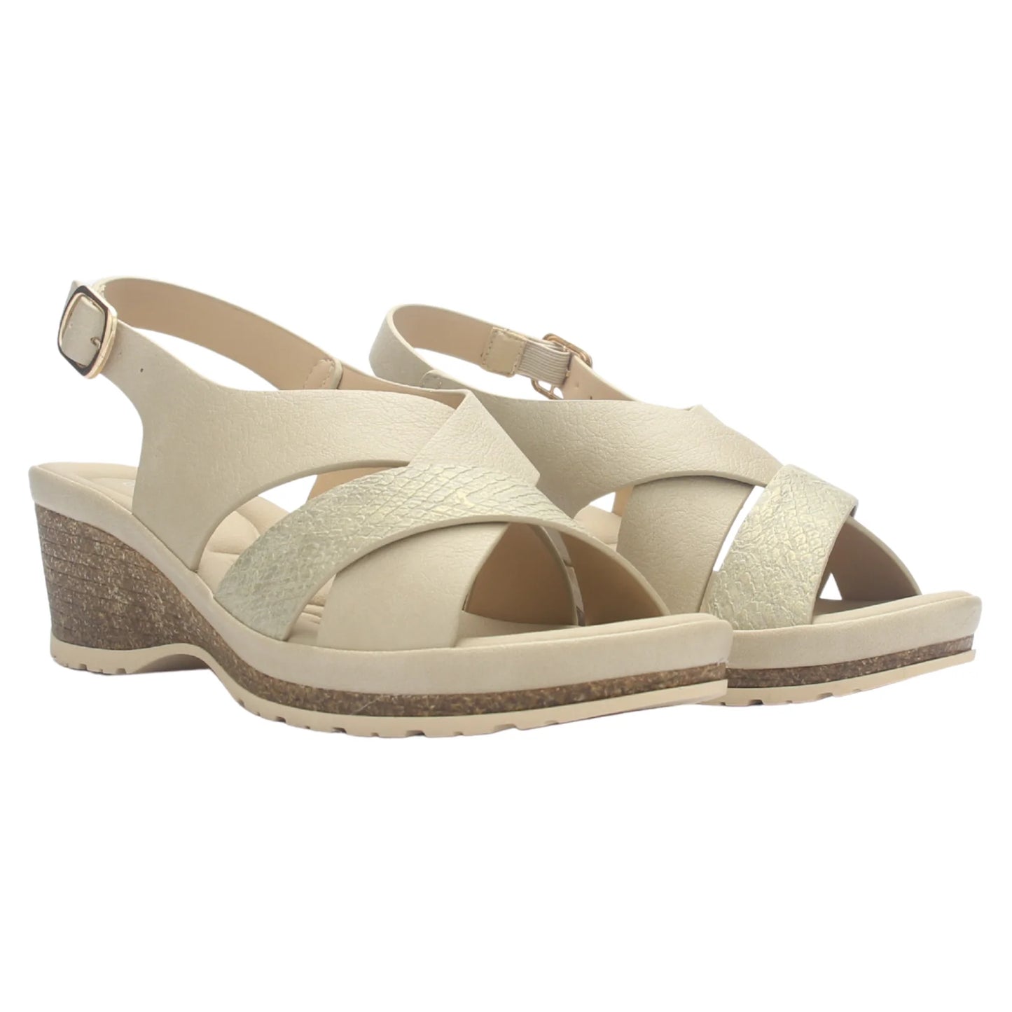 Sandalia Mujer Ica-30 Beige Casual