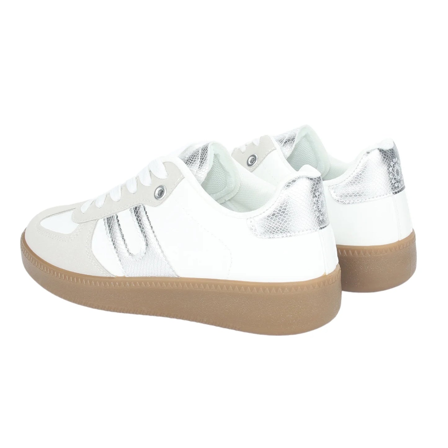 Zapatilla Mujer Antu-2 Urbano Blanco Plata