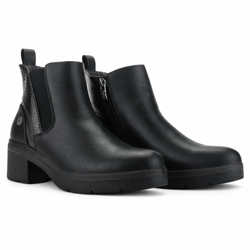 Botin Mujer Casual Madena Chalada Negro