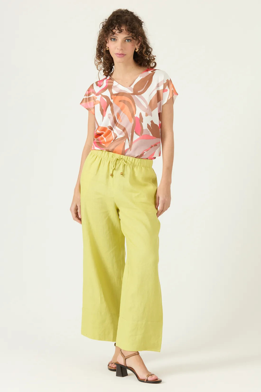 Pantalon Mujer Lino Wide Leg Lima