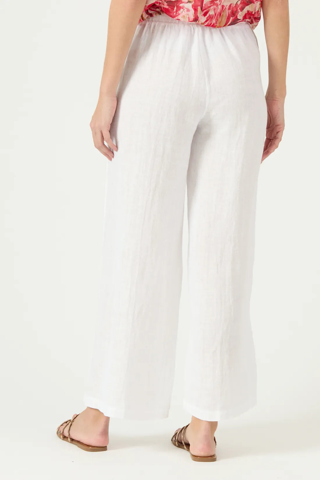 Pantalon Mujer Lino Slim Fit Blanco