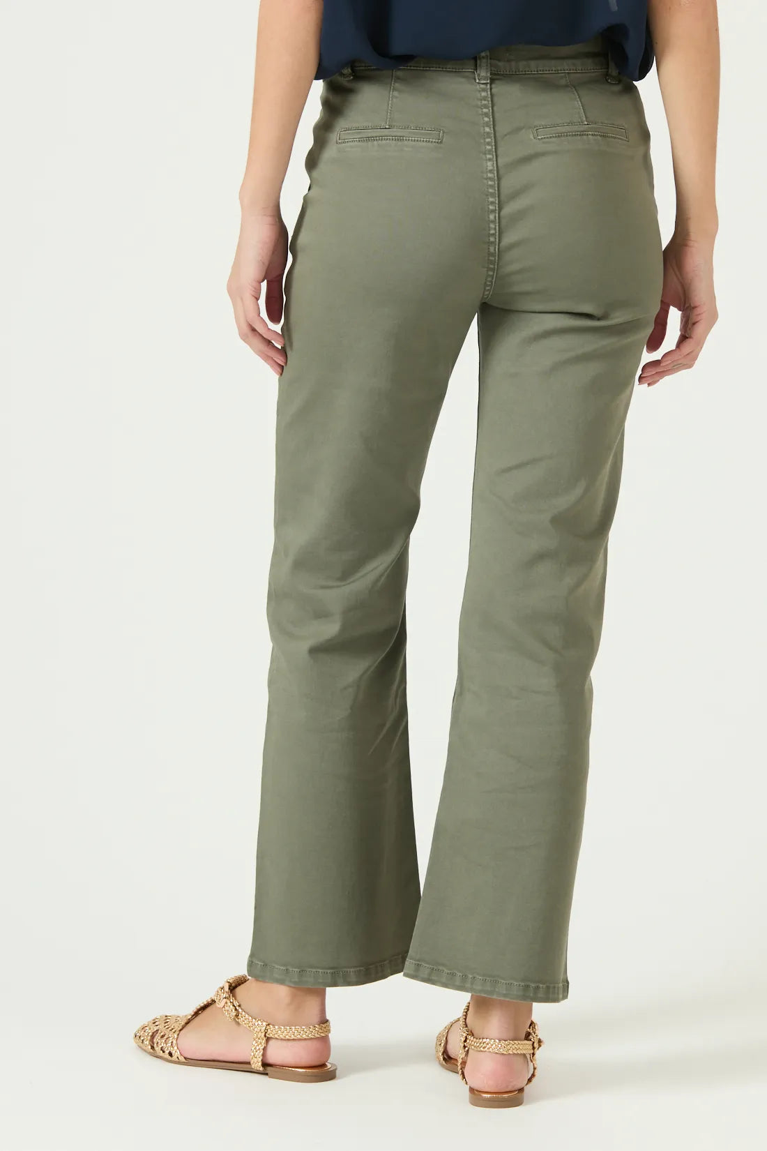 Jeans Mujer Straight Verde