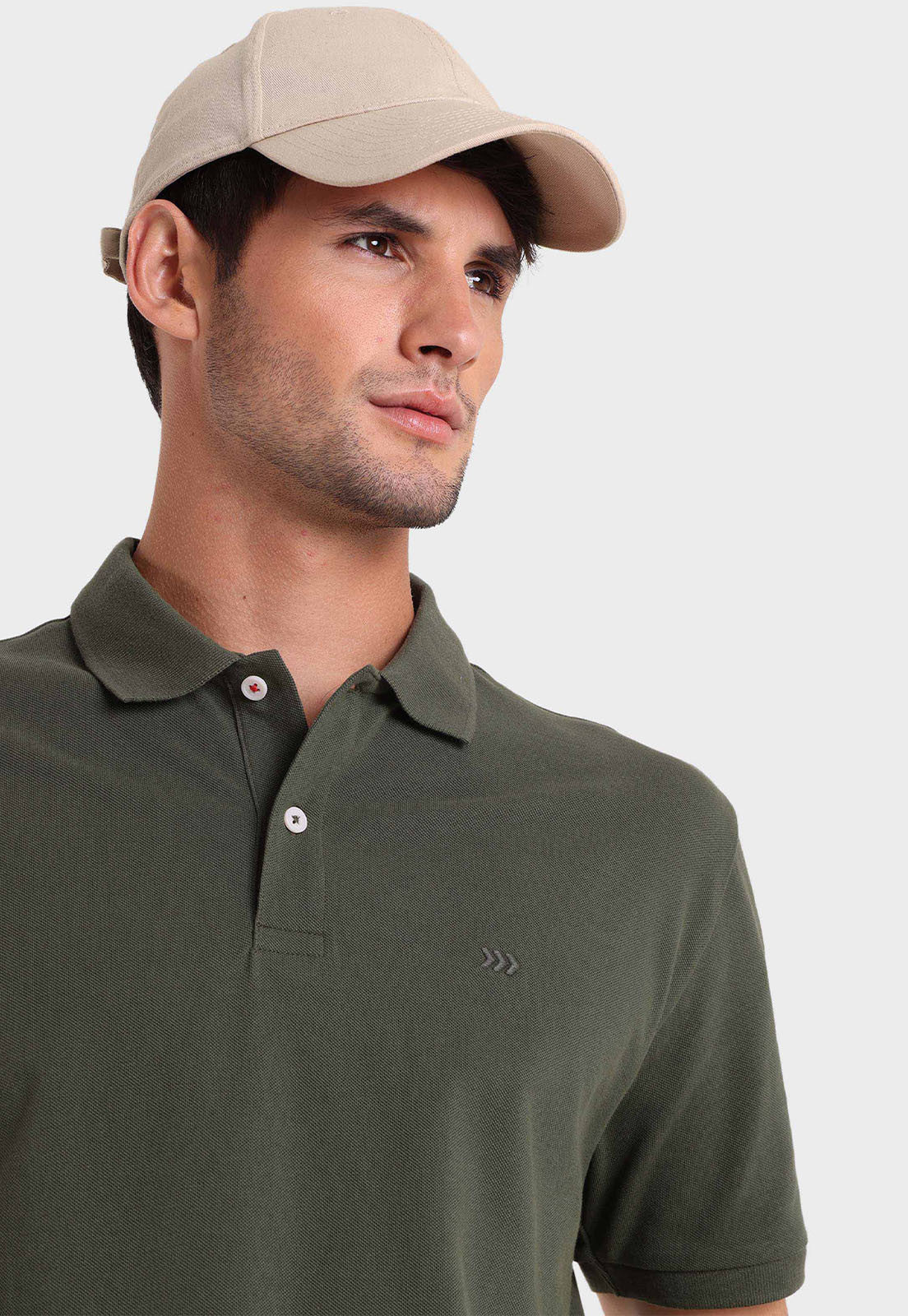 Polera Hombre Arrow Pique Cuello Polo Básica Verde