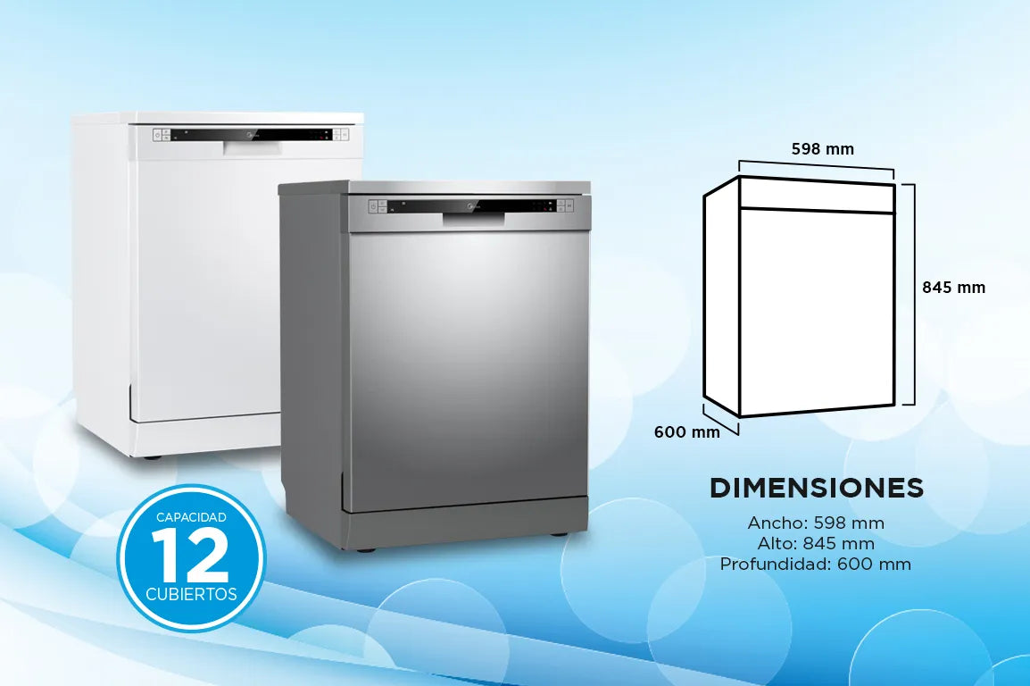 Lavavajillas Silver 12 sets Midea