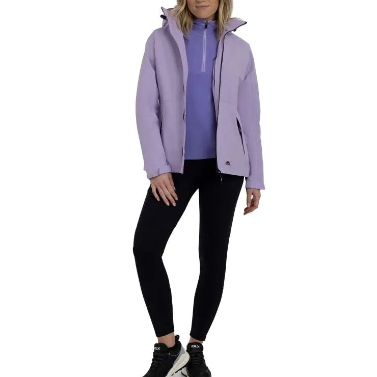 Cortaviento Mujer Con Cierre y Gorro Tilbury Lila