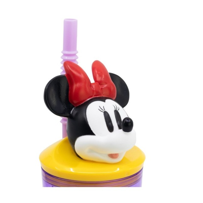 Vaso Figurita 3D 360 Ml Minnie Morado
