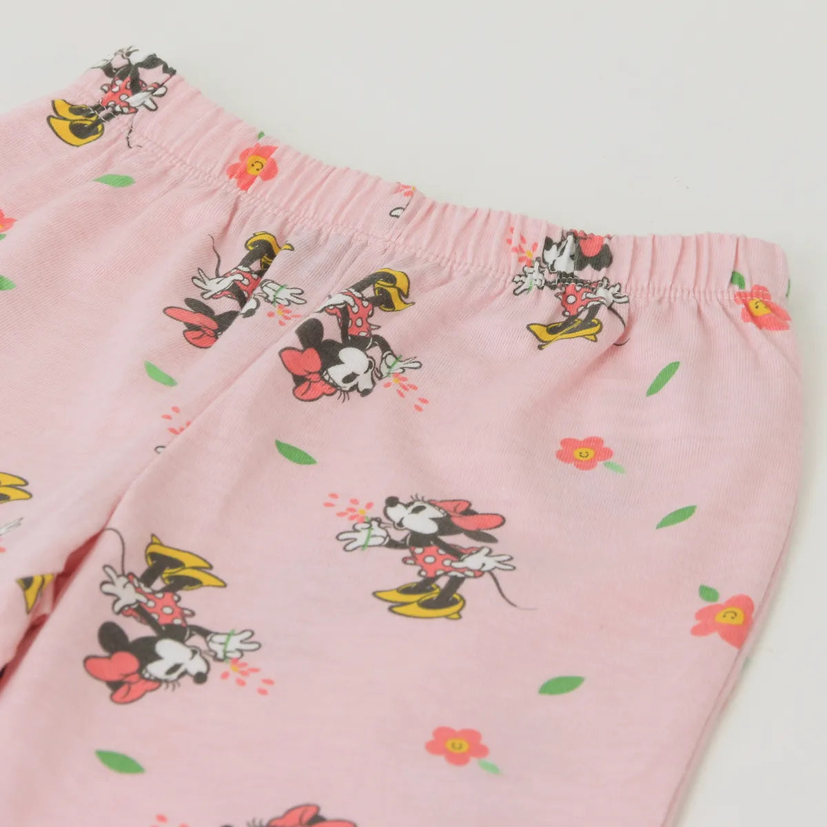 Pijama Manga Larga Niña Minnie Flores Rosado
