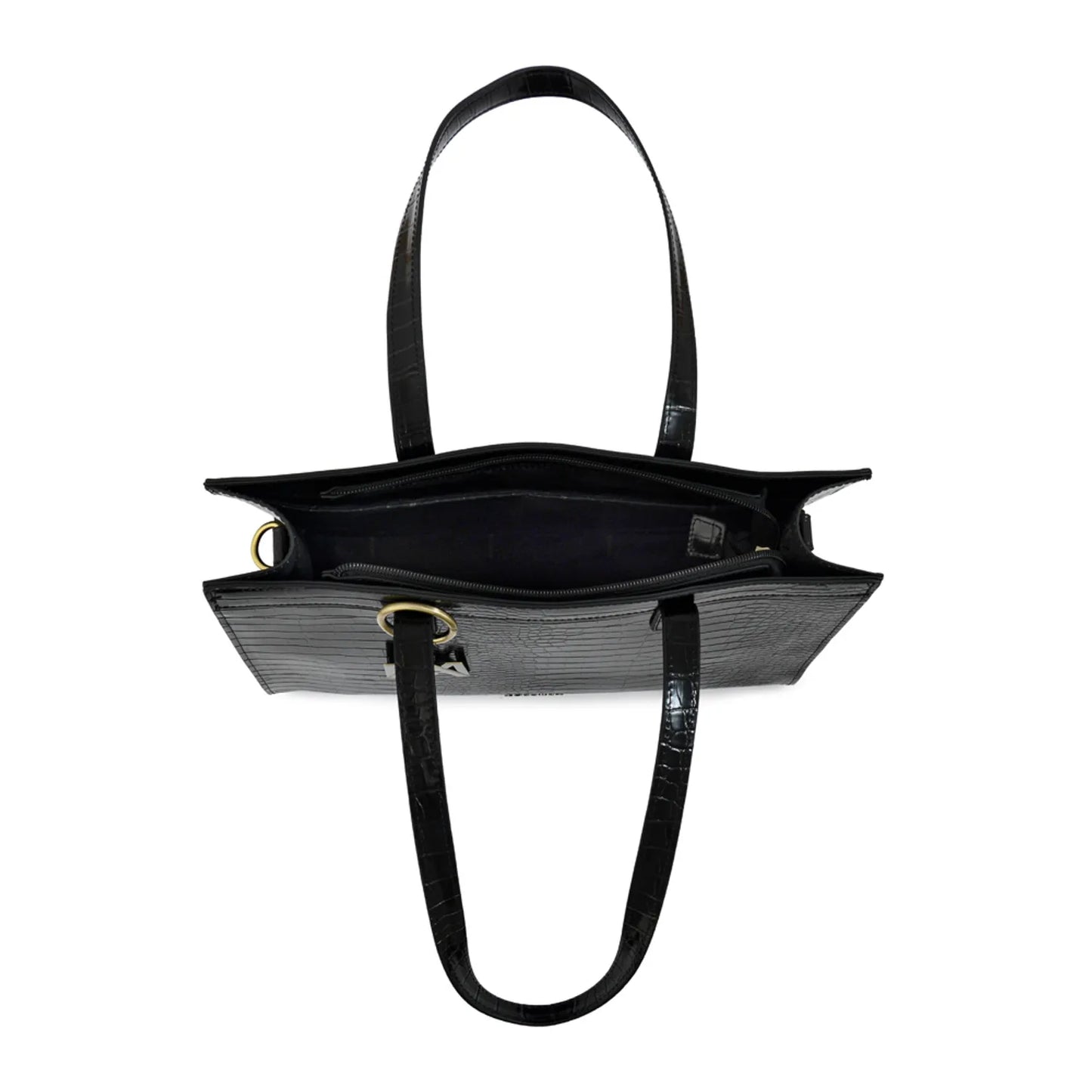 Cartera Mujer Dos Asas Grande Miller Negro Especial