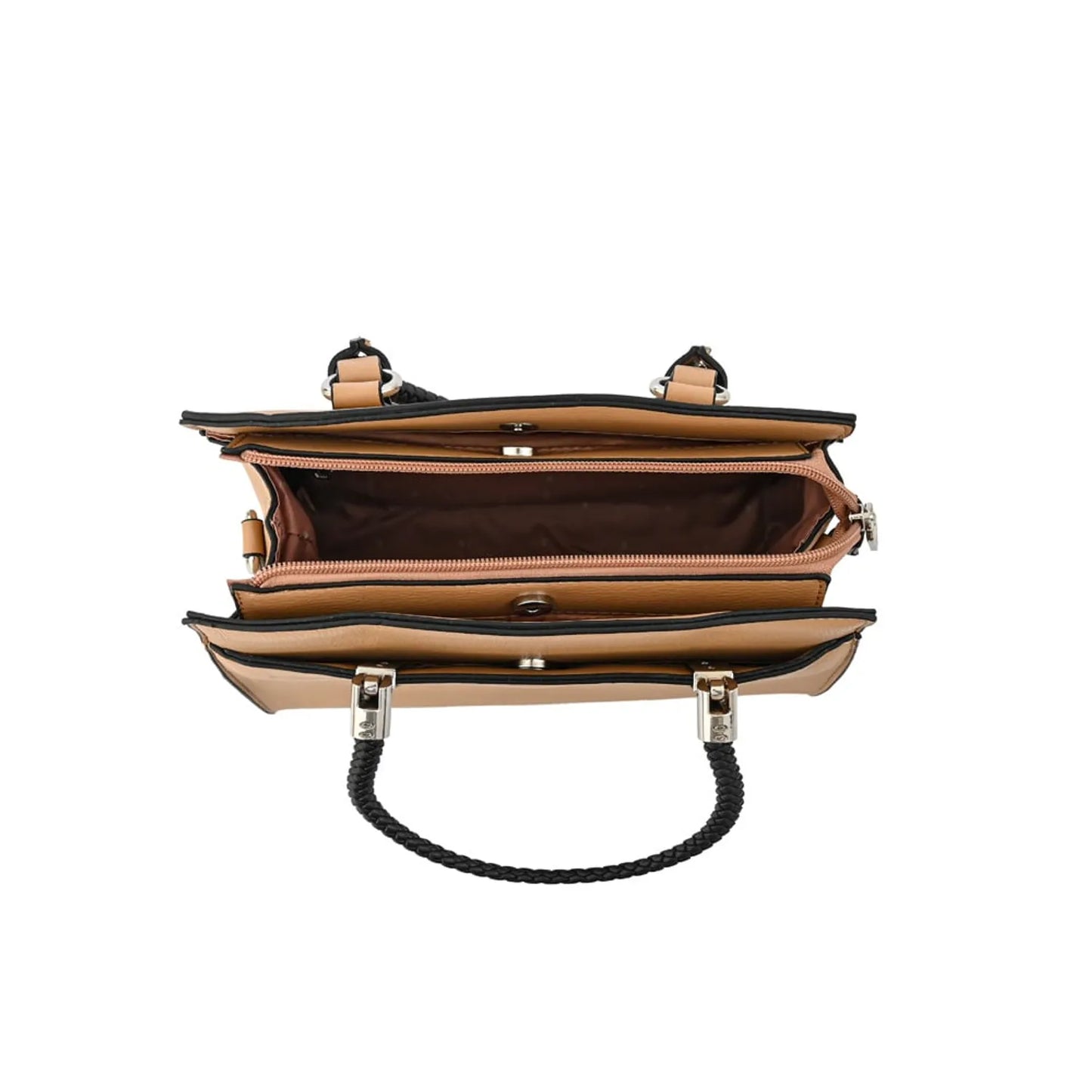 Cartera Mujer Dos Asas Mediana Rosine Beige