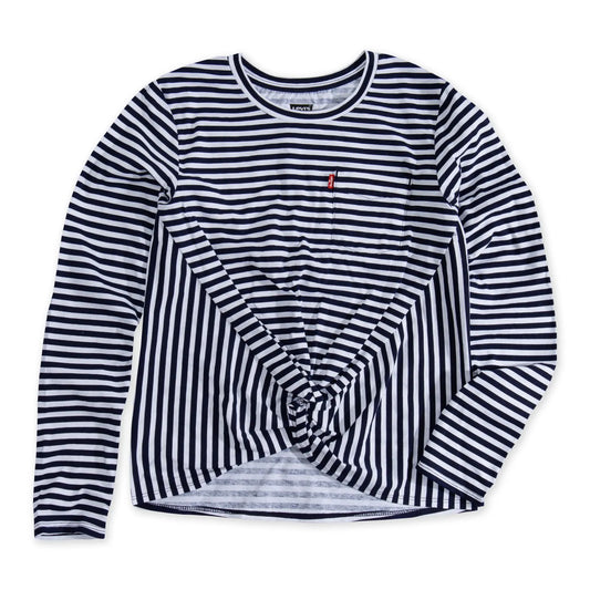 polera-niña-manga-corta-rayas