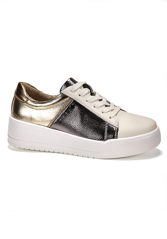 Zapatilla Mujer Cuero Bora Bronce