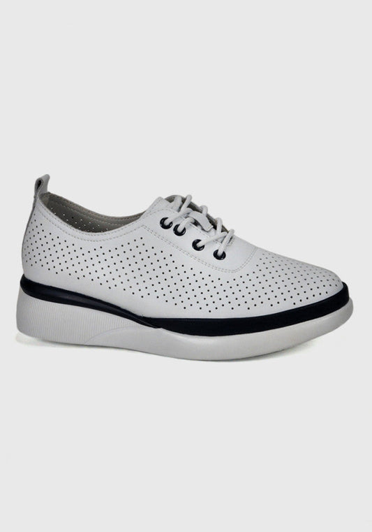 Zapatilla Mujer Cuero Luzmar Blanco